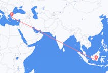 Flyrejser fra Banjarmasin, Indonesien til Izmir, Tyrkiet