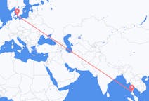 Flyreiser fra Kawthaung Township, Myanmar (Burma) til København, Danmark