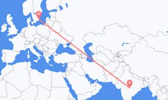 Loty z Nagpur, Indie do Kalmaru, Szwecja