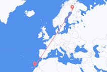 出发地 西班牙兰萨罗特岛目的地 芬兰罗瓦涅米的航班