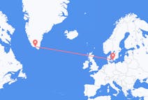Voli da Narsaq, Groenlandia a Copenaghen, Danimarca