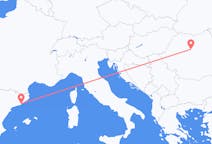 Flyreiser fra Târgu Mureș, Romania til Barcelona, Spania
