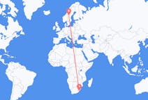 Flyg från Margate, KwaZulu-Natal, Sydafrika till Östersund, Sverige