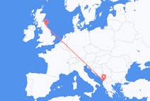 Flights from Tirana, Albania to Newcastle upon Tyne, the United Kingdom