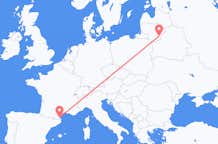 Vluchten van Vilnius, Litouwen naar Perpignan, Frankrijk