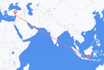 Vluchten van Banyuwangi, Indonesië naar Adana, Turkije