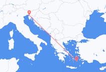 Vols depuis la ville d'Astypalée vers la ville de Trieste