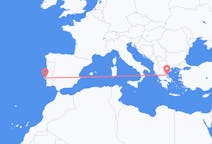 Flyreiser fra Volos, Hellas til Lisboa, Portugal