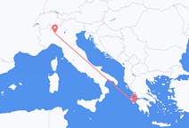 Vluchten van Milaan naar Zakynthos-eiland