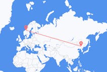 Flyrejser fra Changchun, Kina til Trondheim, Norge