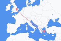 Flyg från Parikia, Grekland till London, England