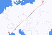 Flüge von Vilnius, Litauen nach Nizza, Frankreich