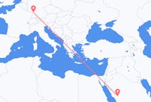 Flyreiser fra Medina, Saudi-Arabia til Karlsruhe, Tyskland