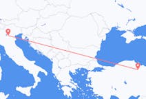 Fly fra Amasya til Verona