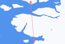 Vluchten van Pituffik, Groenland naar Qaanaaq, Groenland