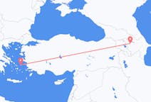 Flyreiser fra Gandsja, Aserbajdsjan til Ikaria, Hellas