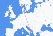 Flyg från Kristiansand, Norge till Brindisi, Italien