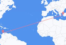 Flyrejser fra Barranquilla, Colombia til Izmir, Tyrkiet