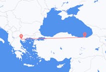 Flyreiser fra Thessaloniki, Hellas til Trabzon, Tyrkia
