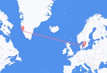 Flights from Nuuk to Angelholm