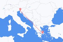 出发地 意大利出发地 的里雅斯特目的地 希腊雅典的航班