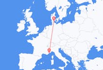 Flights from Sønderborg, Denmark to Nice, France