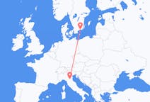 Flyreiser fra Ronneby, Sverige til Bologna, Italia