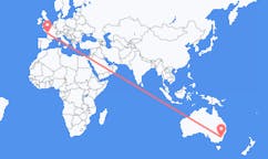 出发地 澳大利亚出发地 堪培拉目的地 法国拉罗歇尔的航班