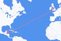 Flyrejser fra Coxen hul, Honduras til Bristol, England