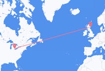 Flights from Detroit, the United States to Aberdeen, Scotland