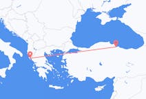 Flyreiser fra Samsun, til Corfu