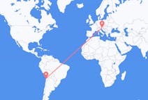Flyreiser fra Antofagasta, Chile til Klagenfurt, Østerrike