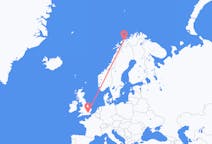 Flyg från London, England till Tromsø, Norge
