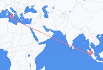 Flyg från Padang, Indonesien till Malta (kommun), Malta