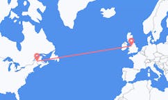Flyreiser fra Presque Isle, USA til Liverpool, England