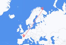 Fly fra Murmansk til Brive-la-Gaillarde