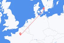 Flyg från Paris, Frankrike till Köpenhamn, Danmark