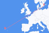Flights from São Jorge Island, Portugal to Kalmar, Sweden