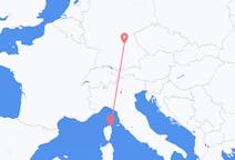 Flyrejser fra Bastia, Frankrig til Nürnberg, Tyskland