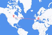 Flyg från Winnipeg, Kanada till Bastia, Frankrike