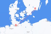 Flug frá Hamborg, Þýskalandi til Karlskrona, Svíþjóð
