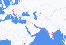 出发地 印度出发地 金奈目的地 意大利的里雅斯特的航班