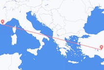 Loty z Tulon, Francja z Konya, Turcja