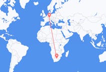 Flyreiser fra Kimberley, Nordkapp, Sør-Afrika til Stuttgart, Tyskland