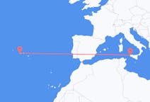 Flights from Horta, Azores, Portugal to Trapani, Italy