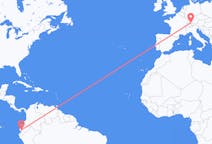 Flyrejser fra Guayaquil, Ecuador til Friedrichshafen, Tyskland