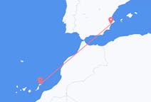 Flyreiser fra Lanzarote, Spania til Alicante, Spania