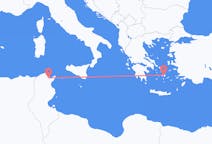 Vols de Tunis, Tunisie pour Naxos, Grèce