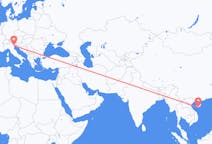 Flyrejser fra Sanya, Kina til Venedig, Italien