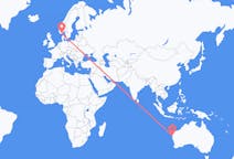 Flyrejser fra Carnarvon, Australien til Kristiansand, Norge